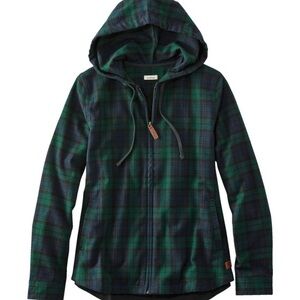 Plaid Hooded Zip-up